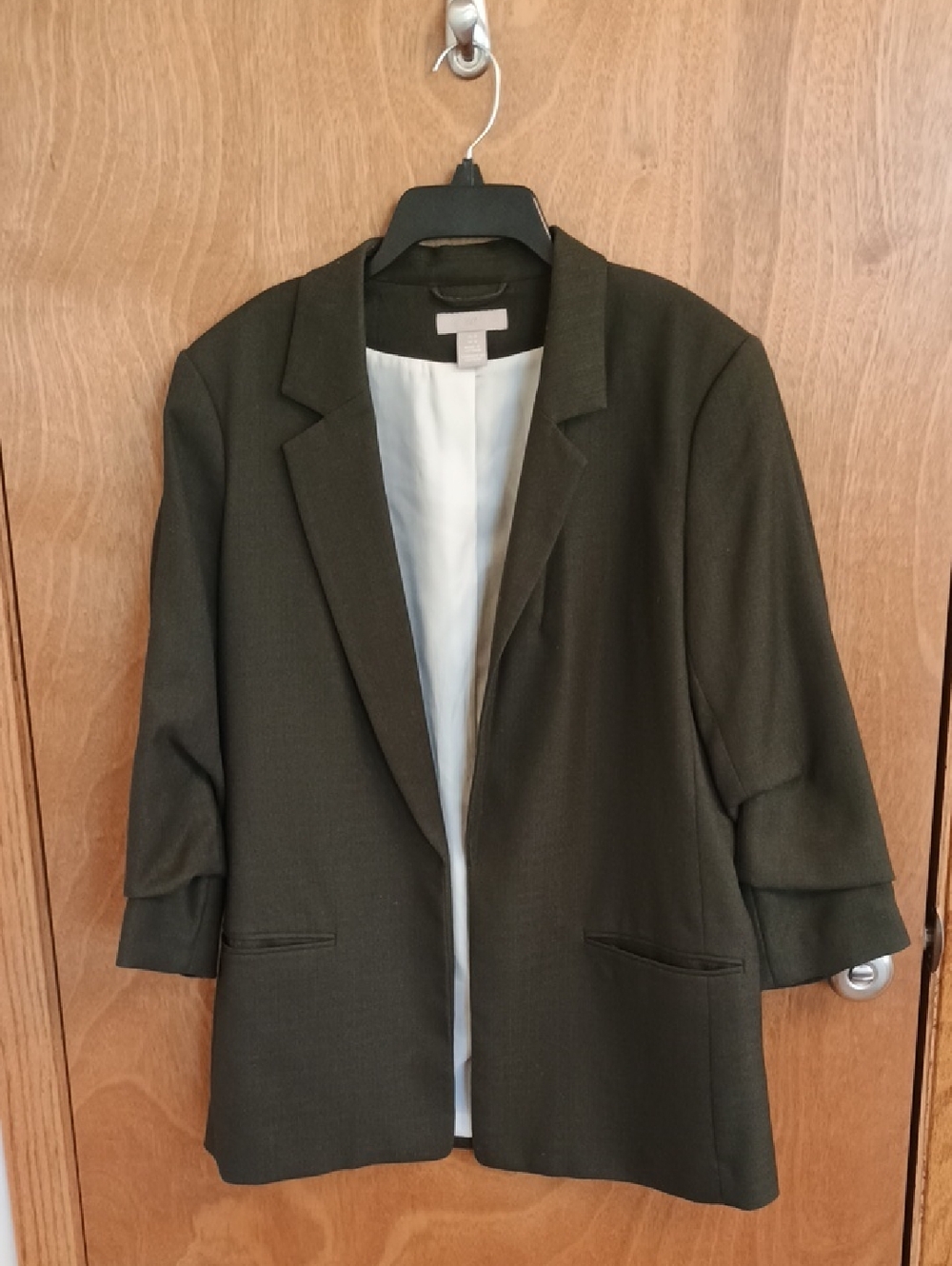 H&M Dark Green Linen Blazer